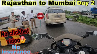 बिना इंश्योरेंस बाइक को मुंबई लेकर आया😡हालत हुई ख़राब  Bina insurance bike laya mumbai ! stop police