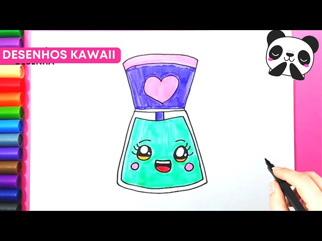 Como desenhar Esmalte fofo Kawaii ❤ Desenhos Kawaii - Desenhos para Desenhar  