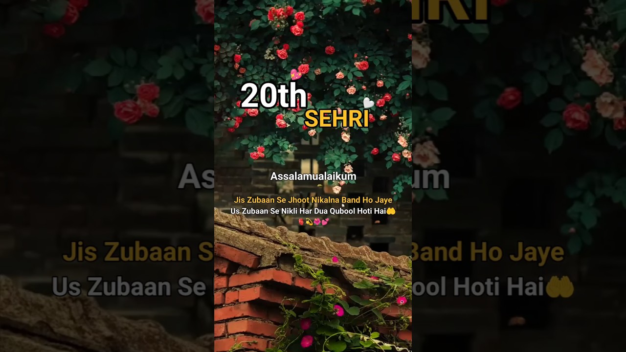 Guarda 20 Sehri Mubarak ✨❤2025 | 20th Sehri Mubarak Whatsapp status| Ramzan ki 20 Sehri Mubarak Status 2025 su YouTube Guarda 20 Sehri Mubarak ✨❤2025 | 20th Sehri Mubarak Whatsapp status| Ramzan ki 20 Sehri Mubarak Status 2025 su YouTube