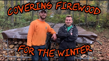 #33 Covering IBC Tote Firewood for Winter