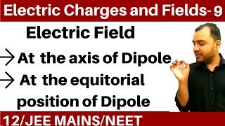 Electric Charges and Fields 09 | Electric Dipole - Electric Field on axis and Perpendicular Bisector