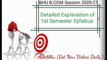 BHU B.COM 2020-21 | Detailed discussion of 1st semester syllabus and exam pattern | FAQs answered