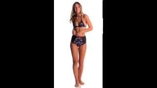 Tavik Floral Camo Ruby High Waisted Bottom Swimoutlet