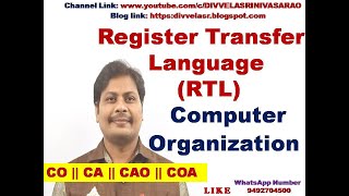 Register Transfer Language(RTL) || Register Transfer || Micro Operation || CO || CA || COA || CAO