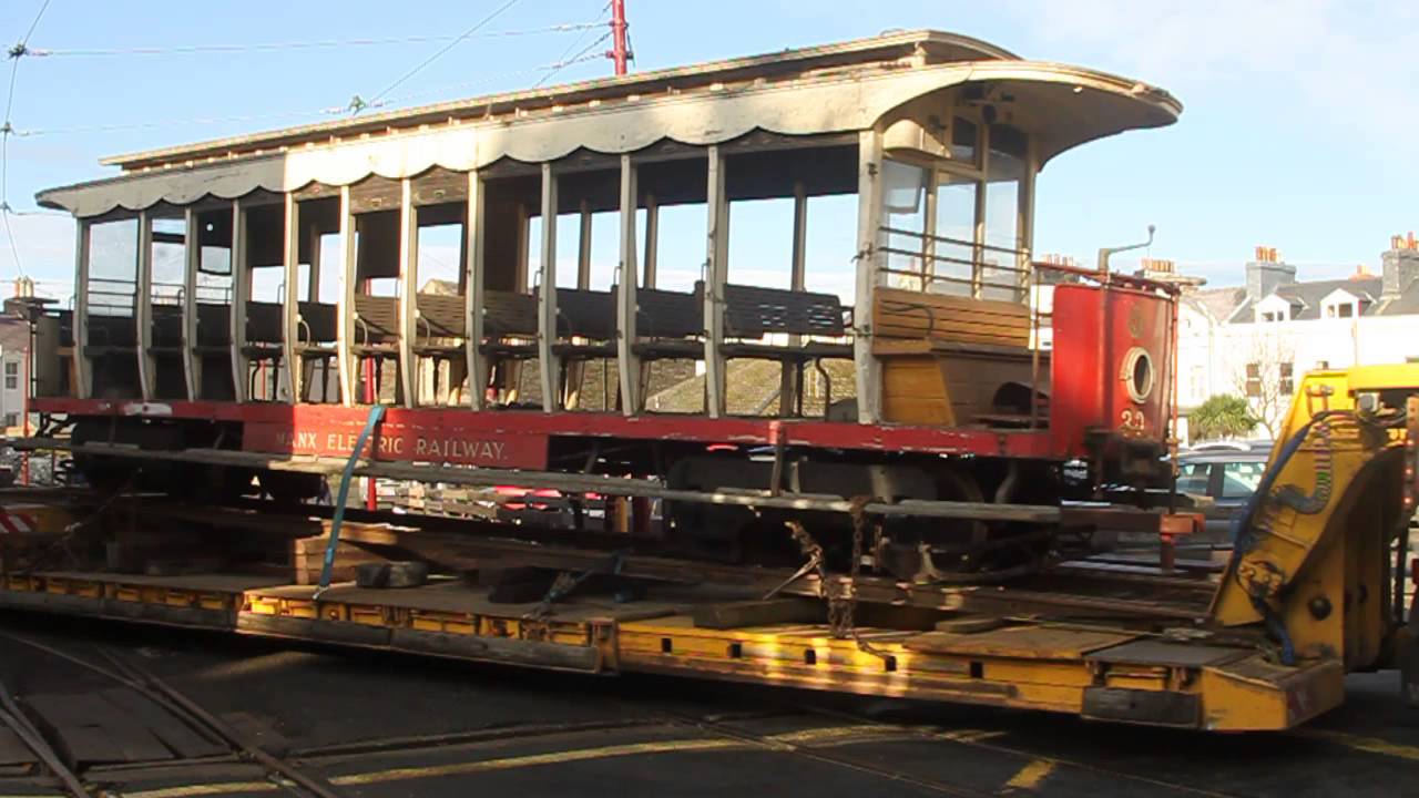 Manx Electric Railway (MER) tram 30 leaving Ramsey on its way to Laxey Part 1