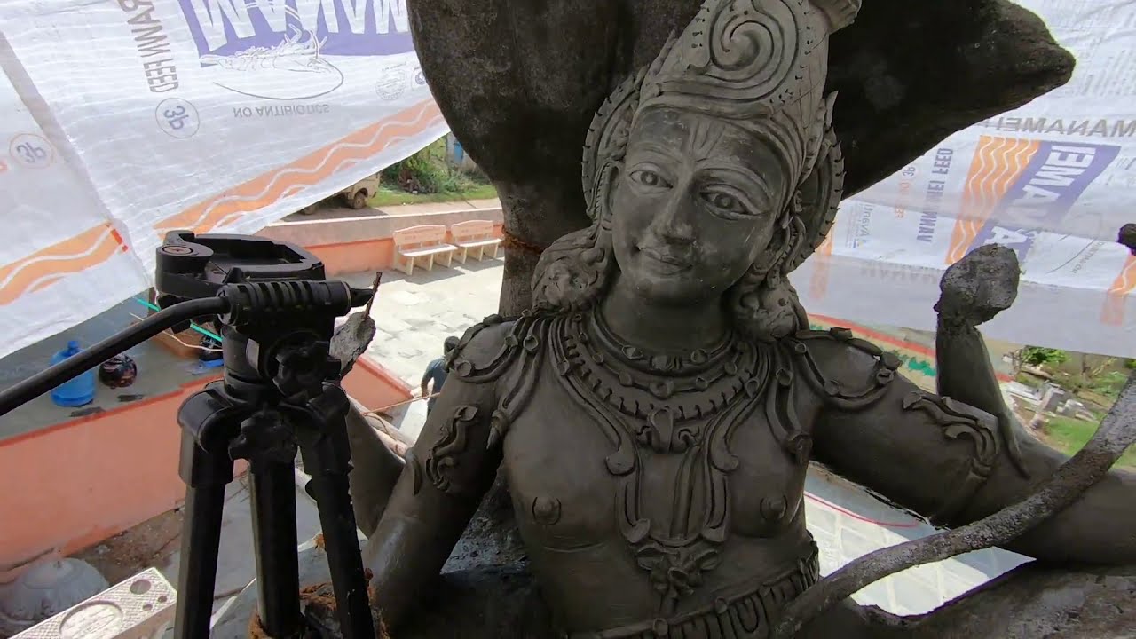 vishnu murthy body designs making in cement, traditional temple ...