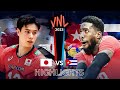 Japan vs cuba  highlights  mens vnl 2023