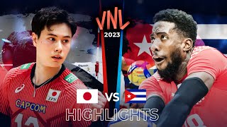 JAPAN vs CUBA | Highlights | Men's VNL 2023