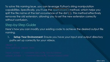 How to Rename Video Files Using FFmpeg and Python to Avoid Duplicate Extensions