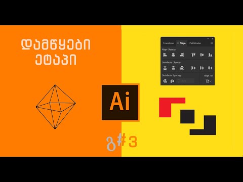 Adobe Illustrator გ#3 დაკოპირება, ამოჭრა, გასწორება