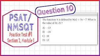 PSAT / NMSQT Question 10 from  Practice Test 1 Section 2 Module 1