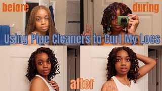CURLING MY LOCS WITH PIPE CLEANERS!! | loc styles | how to | tutorial | pipe cleaner curls on locs