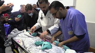 Palestinian medics prepare premature babies for evacuation from Gaza | AFP