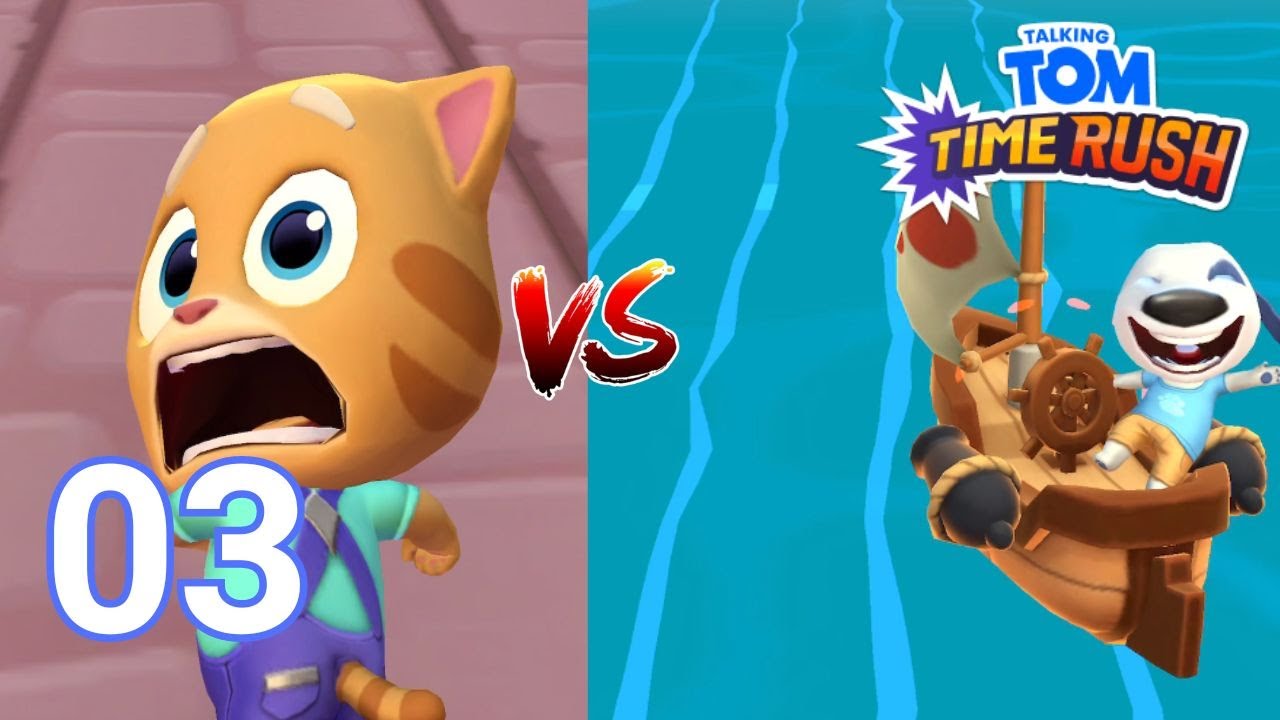 Talking Tom  Time Rush  Part 3 - Ginger VS Hank