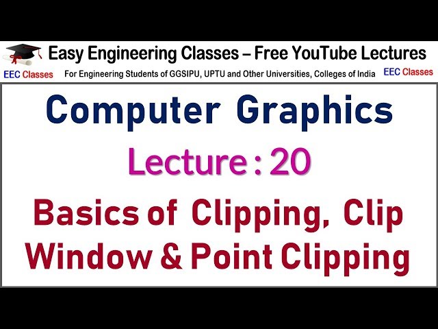 cgmm lecture 20 basics of clipping clip window point clippi