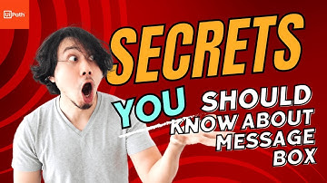 Secret of message box | Uipath in hindi