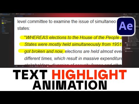 How to Highlight Text in After Effect like Dhruv Rathee | Easy Tutorial