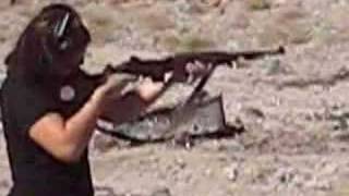my gf shooting a m1carbine