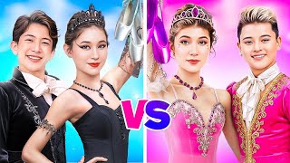 Pink Couple Vs Black Couple At Ballet Dance Contest! Who Will Win?