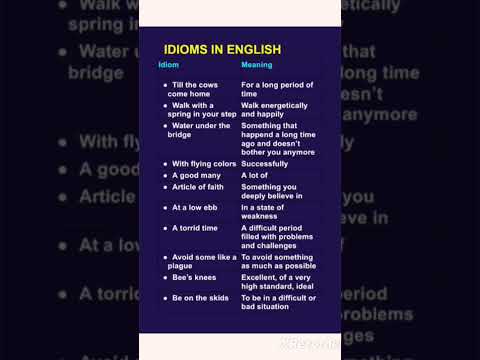 Idioms in English/