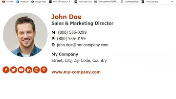 I will generate clickable HTML email signature for outlook, gmail and mac