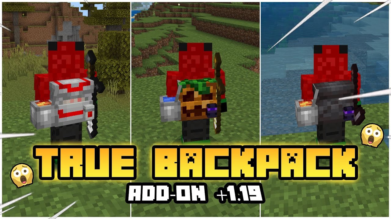Addon Mochilas🎒 Addon Mochilas para Minecraft Bedrock +1.19.63 True