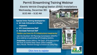 Permit Streamlining Training Webinar for Electric Vehicle Charging Station (EVSE) Installations