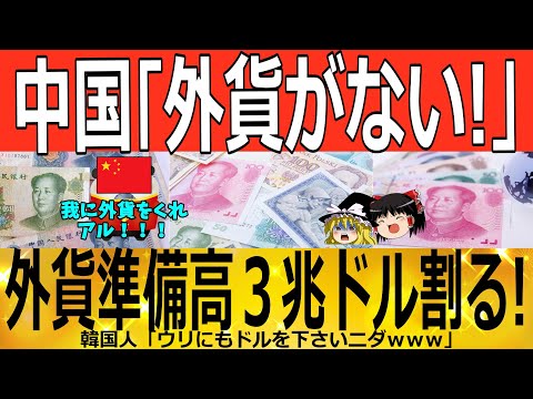 【ゆっくり解説】中国「外貨がない!」外貨準備高３兆ドル割る！　中国ゆっくり解説（爆）