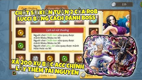 Huyền Thoại Hải Tặc - Xã 200 xu bạc acc chính lấy thêm tài nguyên chốt sự kiện tuần| Sinon Game Play