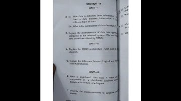 MDU BBA 4 th semester Data Base management system 2019