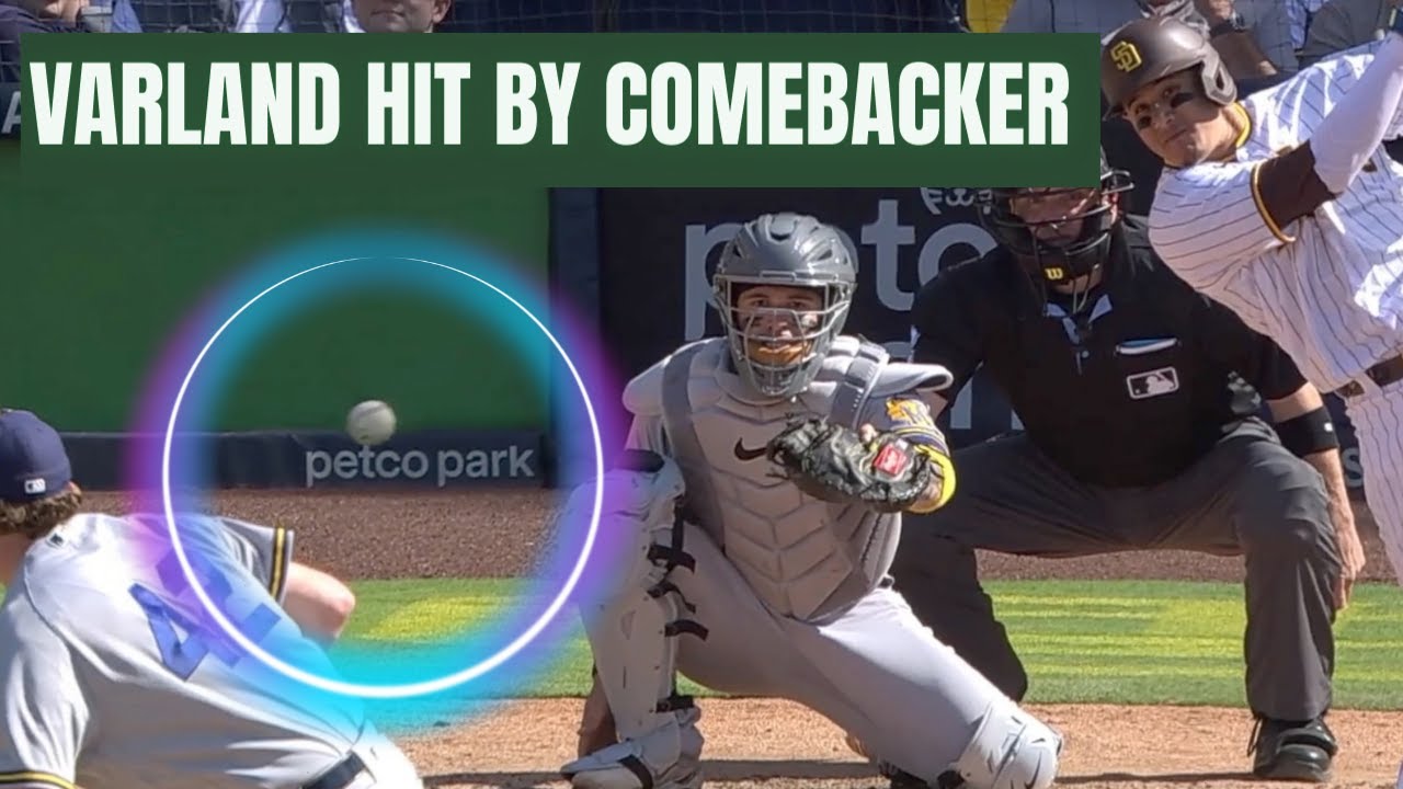 Varland Hit By Comebacker In The Jaw Off The Bat Of Machado Brewers varland-hit-by-comebacker-in-the-jaw-off-the-bat-of-machado-brewers