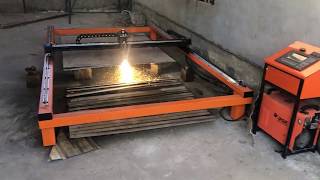 The assembly process of two CNC plasma cutting machines