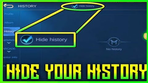 How to Hide/Unhide History in Mobile Legends || OFFICIAL RELEASE DATE. Dec 2020