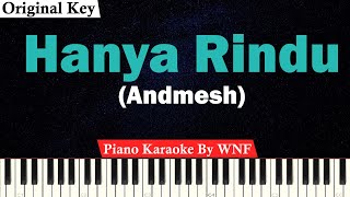Andmesh - Hanya Rindu Karaoke Piano (ORIGINAL KEY)