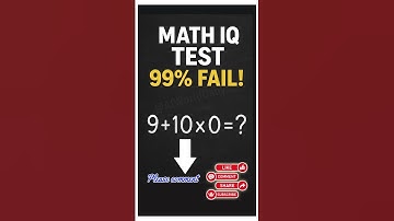 Math IQ Test Challenge | 99% Fail in 10 Seconds | Can You Solve This? #mathiqtest #mathchallenge