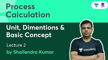 Unit,  Dimensions & Basic Concept | Process Calculation  | L2 |  By Shailendra Kumar