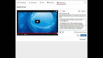Closed Captioning: Upload Transcripts