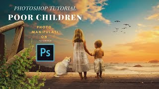 Poor children photo manipulation tutorial  فن التلاعب  الصوري  و الدمج   على برنامج الفوتوشوب screenshot 2