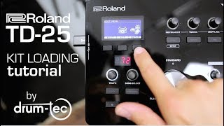 Roland TD-25 kit loading tutorial for drum-tec Sound Editions