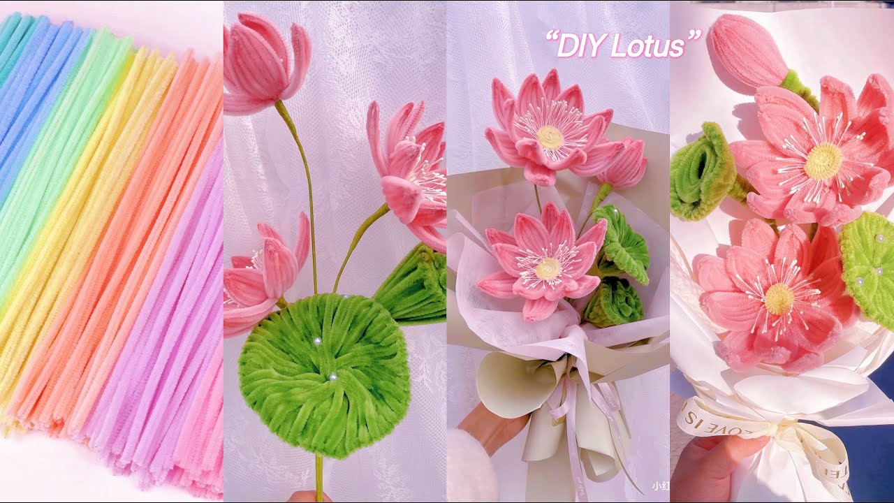 DIY Lotus/用扭扭棒制作美丽的荷花