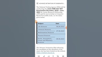 csir net June 2023 admit card released || City intimation slip  #csirnet #june2023 #ytshorts #viral