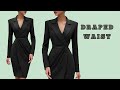 ✅ Blazer Style Dress Pattern Making | The Draped Detail Explained