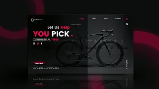 How to make a banner for bicycle e-commerce website in Photoshop