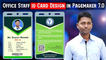 How to Make office Staff ID Card design in Pagemaker 7.0 | Create ID card design | Employee id Card