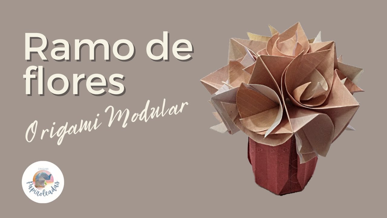 CÓMO HACER UN RAMO DE FLORES DE ORIGAMI / BUNCH OF FLOWERS 💐 