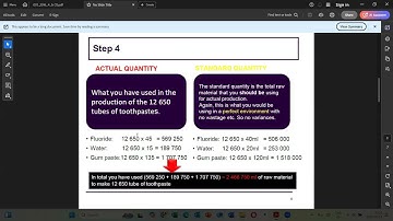 Mix and Yield Variance