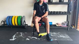 Ankle eversion with band (concentric/eccentric)