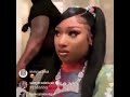 Megan thee stallion looking into the camera in disgust