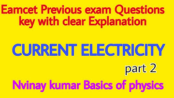 Eamcet previous Questions with key Explanation |eamcet physics| |current electricity|