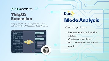 FlexAgent demo Tidy3D mode analysis
